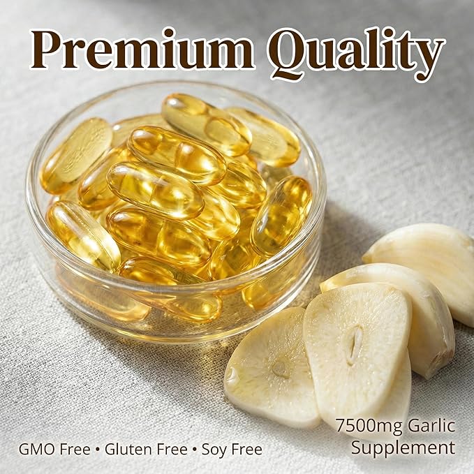Primus Aged Garlic Extract 7500mg Odorless –200 Softgels | Organic Non-GMO Gluten-Free | Daily Immune for Adults(1pcs)