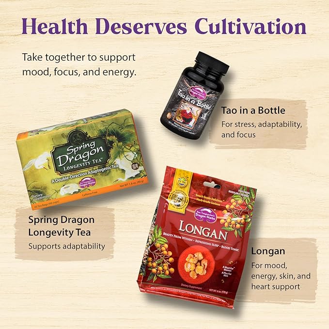 Dragon Herbs Super Adaptogen | All Natural Supplement to Support Well-Being Mood Immune Function Strong Adaptive Response | All Natural Ingredients Non-GMO (100 Capsules 500 mg Per Capsule)”