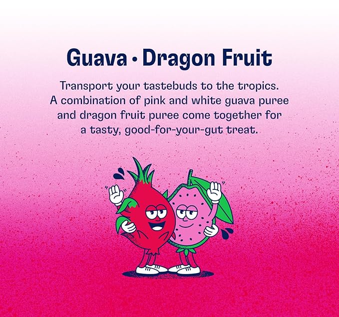 Health-Ade Kombucha Tea Organic Drink Fermented Tea with Living Probiotics Detoxifying Acids Supports Gut Health Non-GMO Vegan Gluten Free 12 Pack (16 Fl Oz Bottles) Guava Dragon Fruit