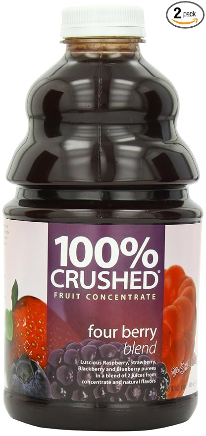 Dr. Smoothie 100% Crushed Fruit Smoothie Four Berry 46-Ounce Bottles (Pack of 2)
