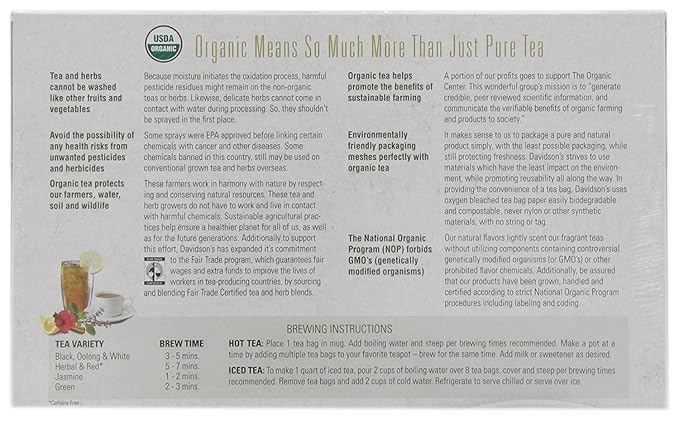 Davidson's Organics Lemon Ginger 100-count Unwrapped Tea Bags