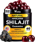 Himalayan Shilajit Gummies for Men &amp Women – Sugar-Free Shilajit Gummies with Fulvic Acid – Pure Energy Immune &amp Healthy Aging Support – 60 Gummies