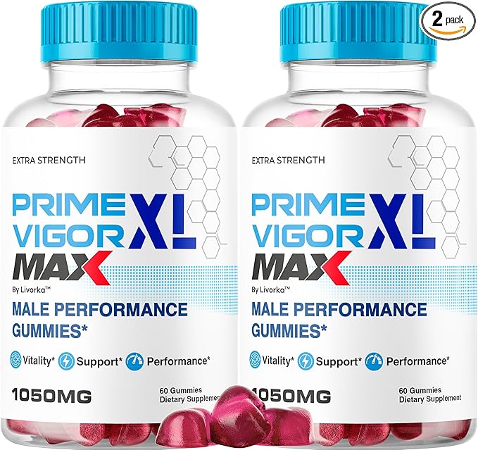 (2 Pack) Prime Vigor XL Max - PrimeVigor XL Max Gummies for Men - Maximum Strength Prime Vigorxl Male Gummys PrimeVigorMax Advanced Formula PrimeVigorGummies Supplement 120 Gummies for 2 Months