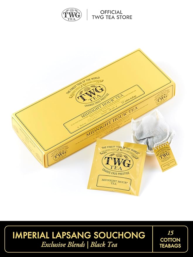 TWG Tea | Imperial Lapsang Souchong | Black Tea | Chinese Pine | 15 Hand Sewn Cotton Teabags | Gift Set