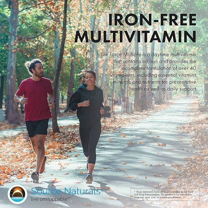 Source Naturals Life Force Multiple Daily Multivitamin High Potency Essential Vitamins Minerals Antioxidants &amp Nutrients - Energy &amp Immune Boost - 120 Tablets