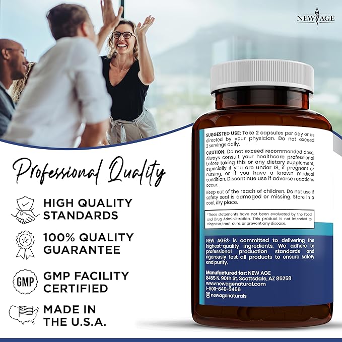 NEW AGE Pro Optimize Probiotics for Women Menopause Digestive Health - Support for Bloating Hot Flashes Joint Support Night Sweats - Gut Health &amp Metabolism - Dong Quai (60 (Pack of 1))