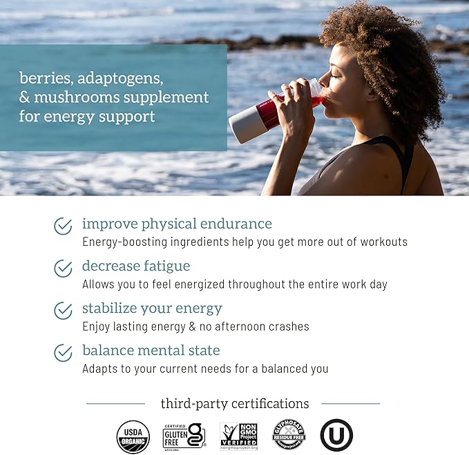Organifi Red Juice - Energy Powder Reduces Afternoon Crashes and Boosts Digestion and Immune System 30 Servings