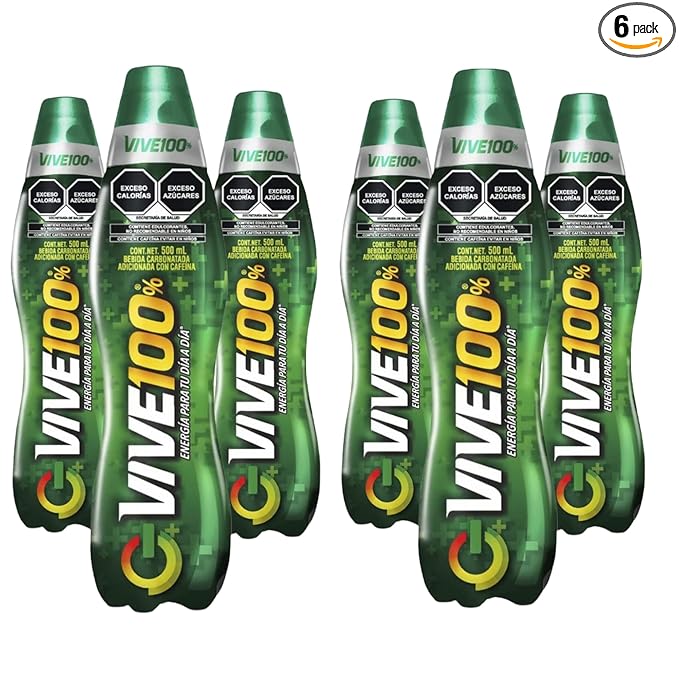 Vive 100% - (6 Pack) 16.9 fl oz - Made In Mexico (Original)