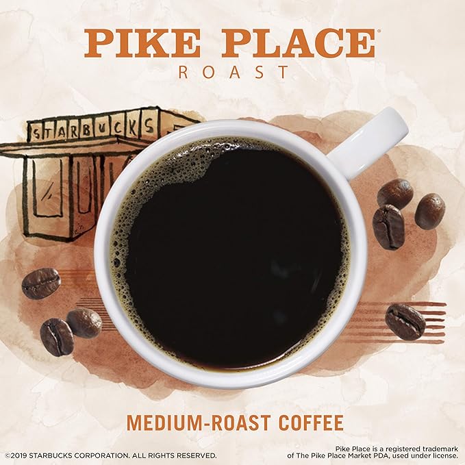 Starbucks VIA Instant Coffee Medium Roast Packets - Pike Place Roast - 8 Count (Pack of 12) &amp 1 Box (50 Packets)