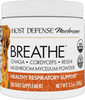 Host Defense Breathe* Powder - Immune &amp Respiratory Support Mushroom Supplement - Herbal Lung Health Support Supplement with Chaga Reishi &amp Cordyceps - 3.5 oz (66 Servings)*