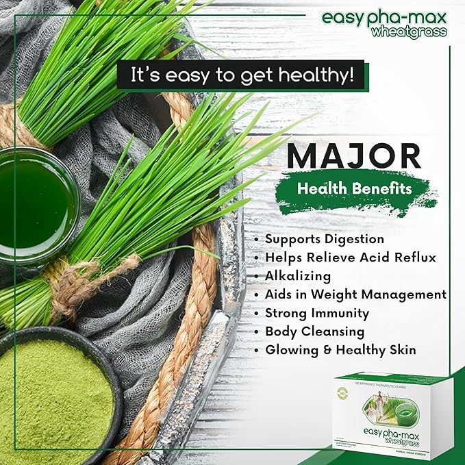 Organic Wheatgrass Powder – 100% Whole Plant with Leaves &amp Roots | Cold-Processed for Nutrient Retention 100+ Vitamins Amino Acids &amp Enzymes | Non-GMO &amp Soil-Free | 66 Travel-Ready Sache