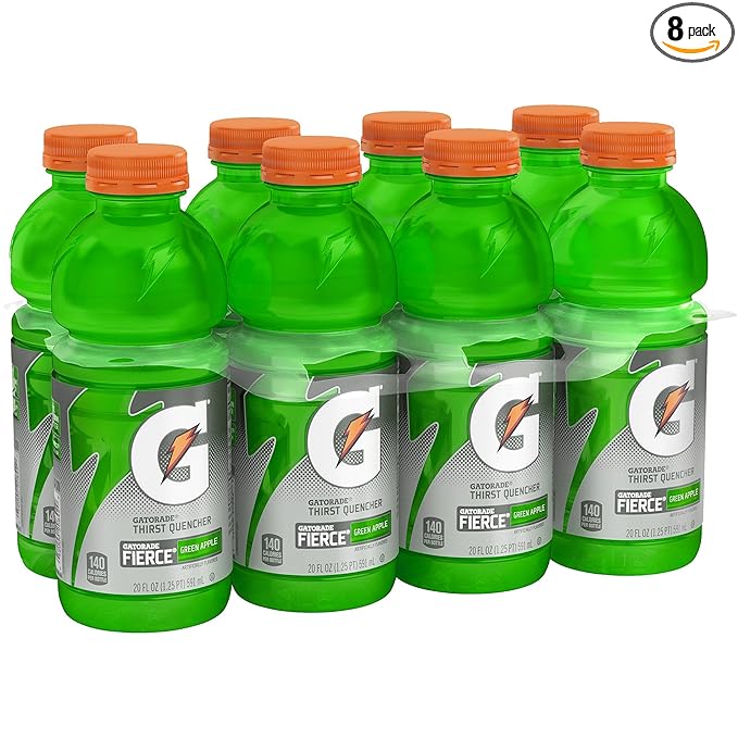 Gatorade Thirst Quencher Fierce Green Apple 20 Fl Oz Pack of 8