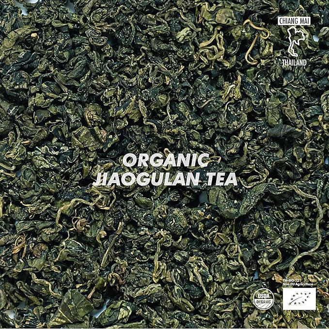 Organic Gynostemma Tea - Jiaogulan Tea 17.63 OZ (400+ cups) – Certified USDA &amp EU Organic – Loose Leaf - Caffeine Free - Directly from Thailand Local farmer - Eternal life Herb - Northlandtea