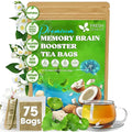 FreshDrinkUS Memory Brain Booster Tea Bags | 75 Count | Ginkgo Biloba Gotu Kola Lion’s Mane Mushroom MCT Coconut Oil | Herbal Blend Tea Bags | Naturally Flavorful No Additives Caffeine-Free