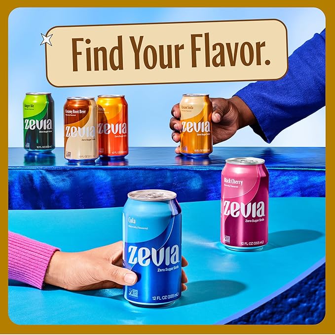 Zevia Zero Calorie Soda Creamy Root Beer 12 Fl Oz (Pack of 20)