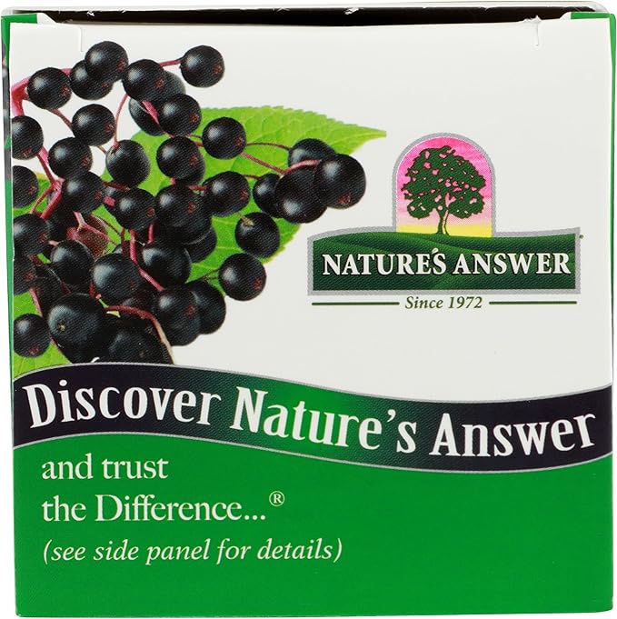 Nature's Answer Sambucus Dietary Supplement Original For Daily Immune and Antioxidant Support | Alcohol-Free Gluten-Free &amp Vegan 8oz