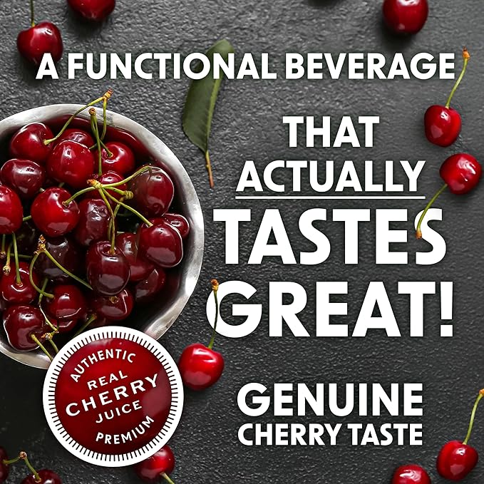 BING Energizing Juice Beverage – Original Cherry (12oz/12pk) – Made with REAL Juice! Low Calorie 5 B-Vitamins &amp Ginseng Energizes with 120mg Caffeine + Taurine Vegan Gluten + Dairy Free. DELIC