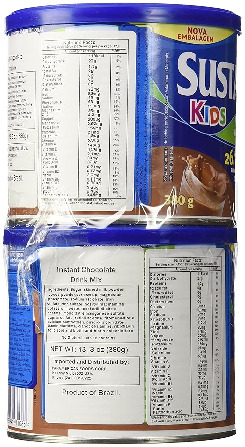 Sustagen Kids 380g Instant Chocolate Drink Mix (Pack of 2)