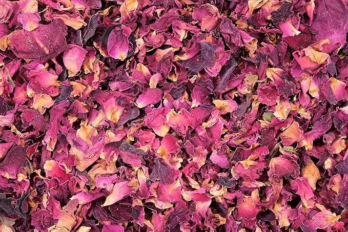 Organic Culinary Rose Petals 12 oz Dried Edible for Tea and Bath
