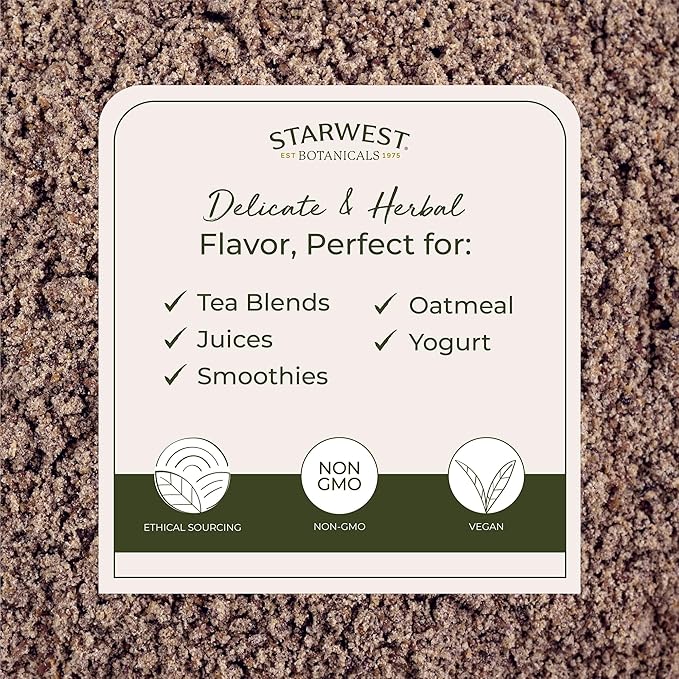 Starwest Botanicals Organic Milk Thistle Seed Powder - Ground Milk Thistle for Tea &amp Cooking Mix in Juice Add to Smoothies Oatmeal &amp Yogurt Certified Kosher Non-GMO - Bulk 1 lb Bag