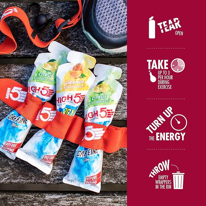 HIGH5 Energy Gel Aqua Liquid Quick Release Energy On The Go from Natural Fruit Juice (20 x 66g Sachets) (Berry)