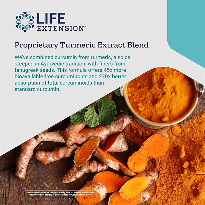 Life Extension Curcumin Elite Turmeric Extract 90 Caps (Pack of 2)
