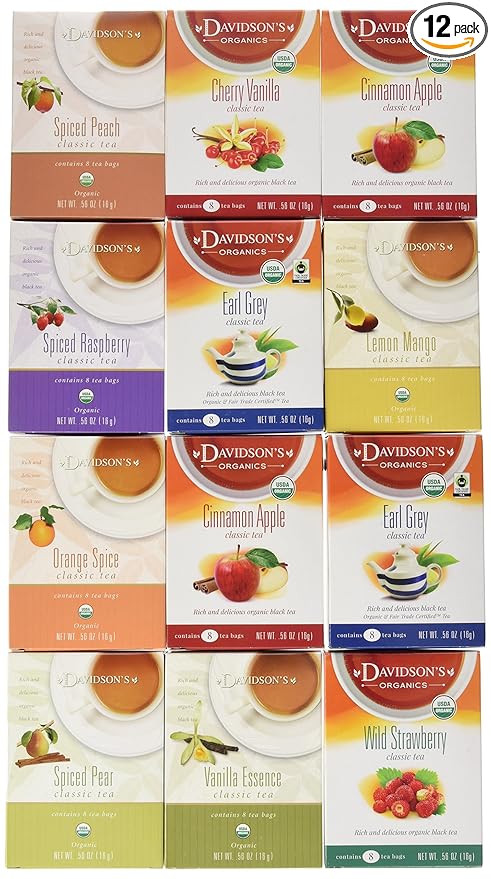 Davidson's Tea Assorted Classics 8-Count Tea Bags (Pack of 12)