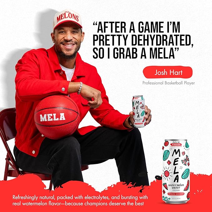 Mela Watermelon Water - Watermelon Juice 100 Percent Natural Fruit Juice with Vitamin C Electrolytes Antioxidants - Coconut Water Alternative Gluten-Free (Ginger 16.9 fl oz 12-pack)