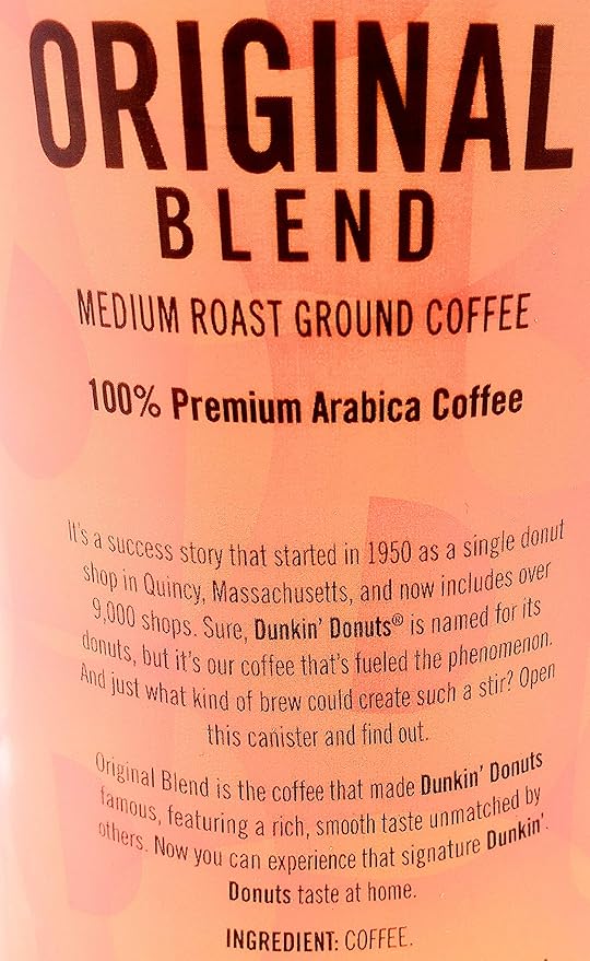 Dunkin Donuts Original Blend Ground Coffee - 90 oz Total - 45 oz Per Canister - Pack of 2 Canisters of Dunkin Donuts Ground Coffee - 100% Arabica Coffee - Medium Roast Coffee