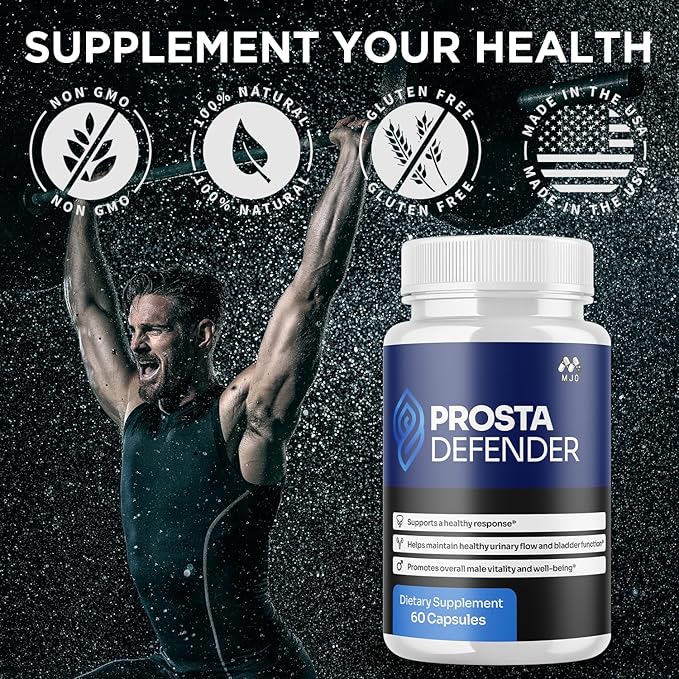 Prosta Defender Capsules Official Prostadefender Pills with All Natural Ingredients Advanced Overall Health and Wellness Supplement Natural Maximum Strength Healthy Vitamin Formula (60 Capsules)