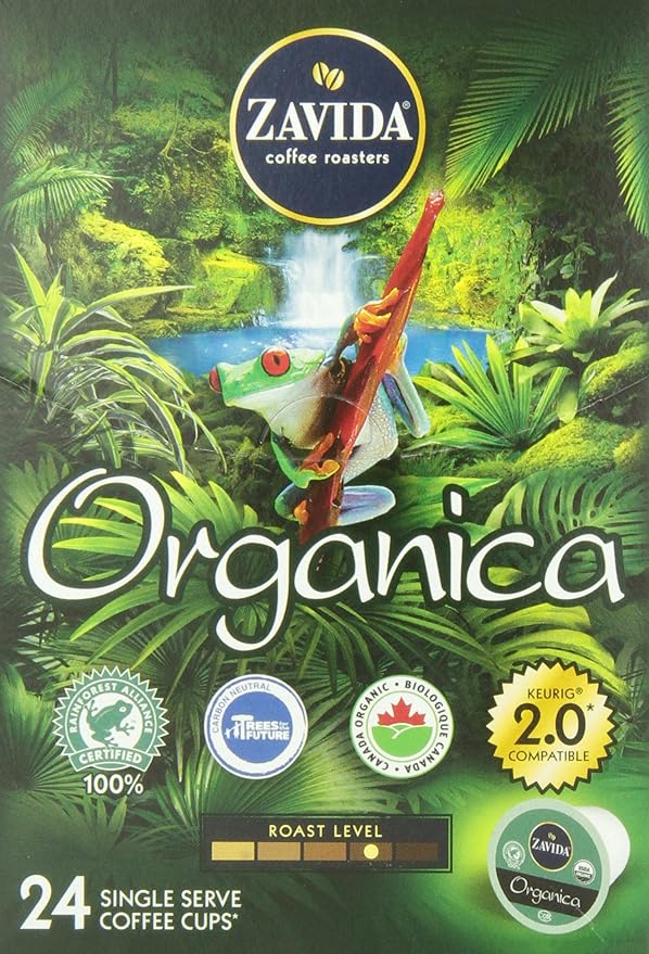 Zavida Coffee Organica Single Serve Coffee Compatible with Keurig K-Cup Brewers 24-Count
