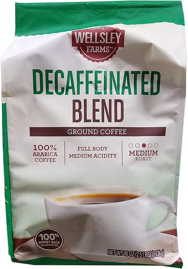 Wellsley Farms Decaffeinated Medium-Roast Ground Coffee 40 Ounces