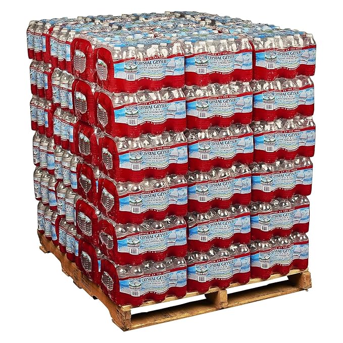CRYSTAL GEYSER SINCE 1977 Alpine 100% Natural Spring Water 16.9oz Bottles 35 Bottles Per Case Pallet of 54 Cases