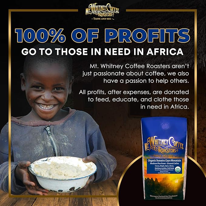 Mt. Whitney Organic Gayo Mountain Sumatra Medium Dark Roast Coffee (Ground 2 Lb)