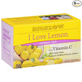Bigelow Tea I Love Lemon with Vitamin C Herbal Tea Caffeine Free Tea with Lemon 20 Count Box (Pack of 6) 120 Total Tea Bags