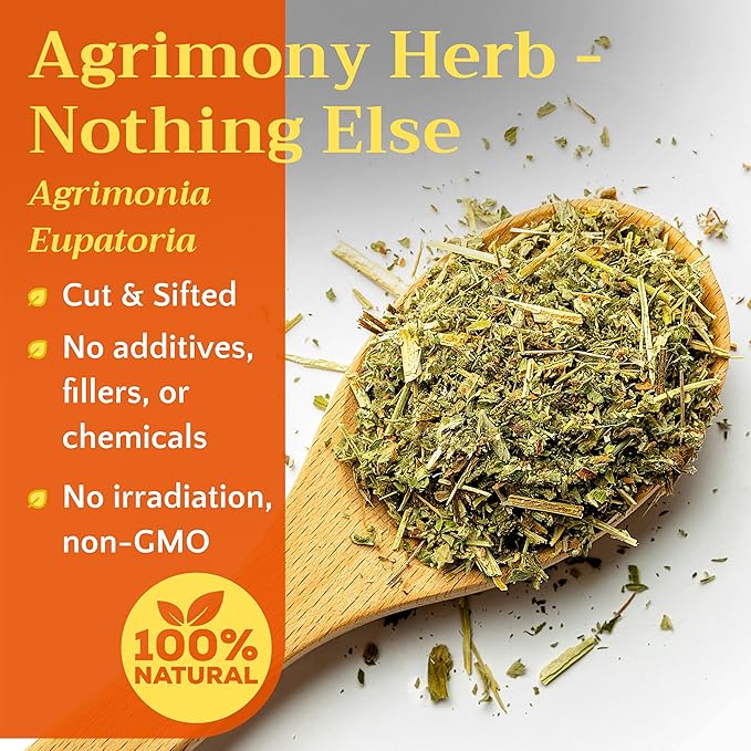 Agrimony Herb 1lb Tea - Dried Agrimonia Eupatoria - Cut &amp Sifted Fresh Herbal Loose Teas