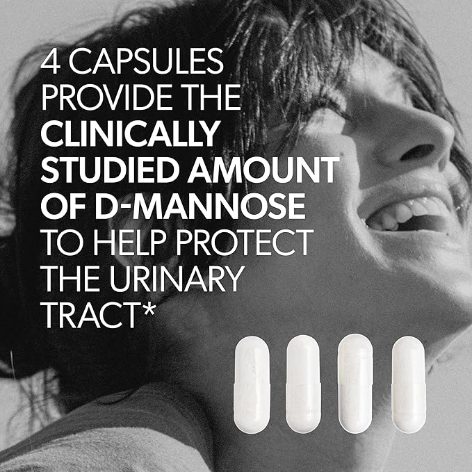 AZO D Mannose Urinary Tract Health Cleanse Flush &amp Protect The Urinary Tract No.1 Pharmacist Recommended Brand Clinical Strength Non-GMO 120 Count
