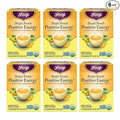 Yogi Tea Bright Peach Positive Energy Tea - 16 Tea Bags per Pack (6 Packs) - Organic Tea to Support Focus &amp Energy - Includes Oolong Tea Leaf White Hibiscus Flower Rose Hips &amp More