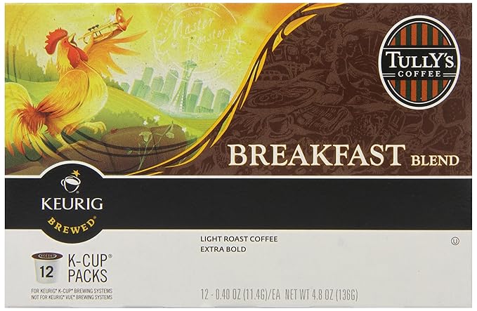 Tully's Coffee Breakfast Blend Keurig K-Cups 72 Count