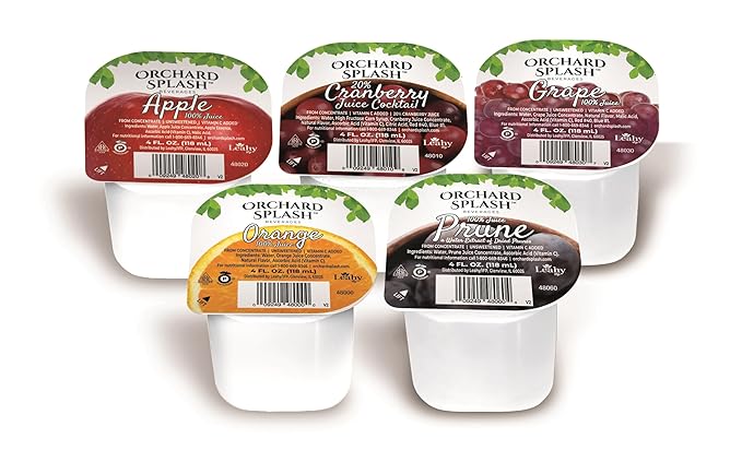 Orchard Splash 4oz Portion Control Juice Cups Cranberry Cocktail 20% (Case of 48)