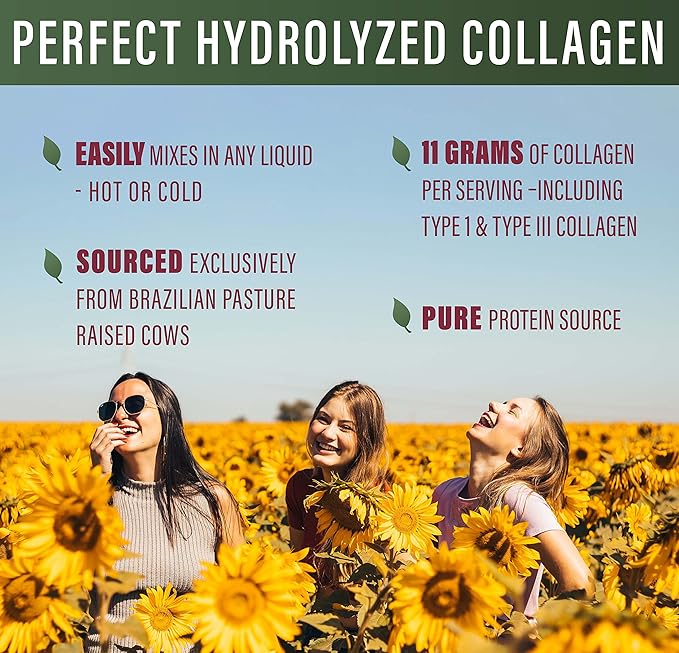Perfect Supplements – Perfect Hydrolyzed Collagen Powder – 660g – All Natural Collagen - Brazilian Pasture Raised - Promotes Healthy Skin – 2 Pack