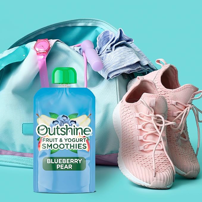Outshine Fruit &amp Yogurt Smoothie Blueberry Pear 24-Pack of 3.5oz Fruit &amp Yogurt Pouches