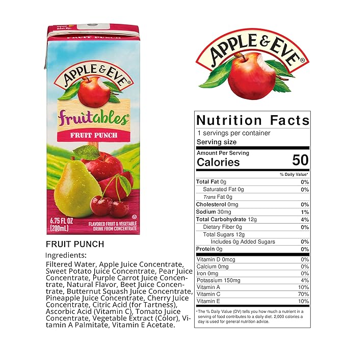 Apple &amp Eve Fruitables Variety Pack 6.75 Fl. Oz. - 32 Count