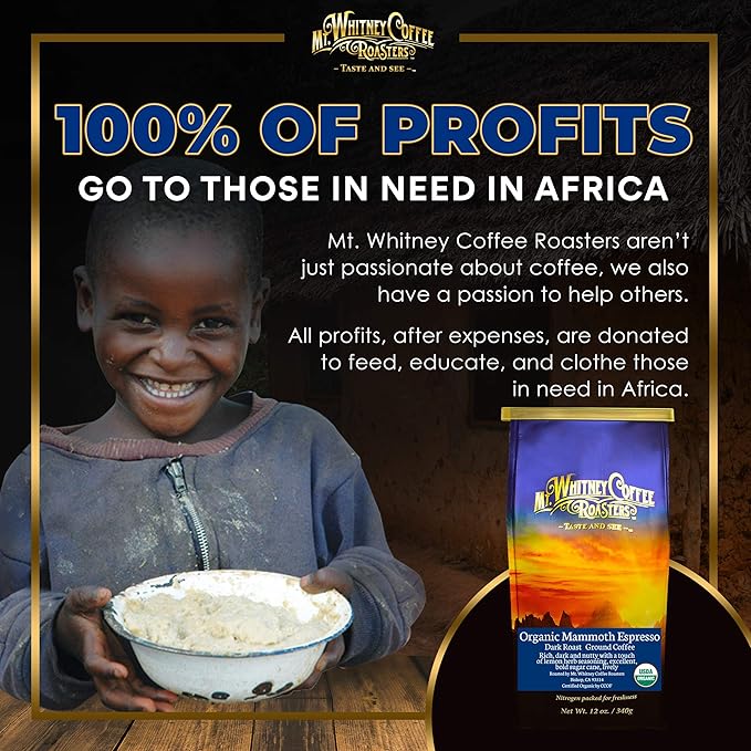 Mt. Whitney Organic Mammoth Espresso Low Acid Coffee (Ground 12 Oz)