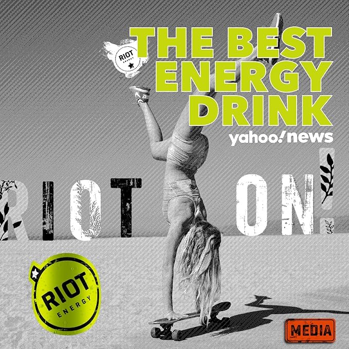RIOT Clean Energy Drink – No Sucralose No Sugar Added No Artificial Flavors | 160mg Natural Caffeine + 100mg L-Theanine | Clean Focus Stamina &amp Smooth Energy | 16 Fl Oz (Pack of 12) (Variety Pa