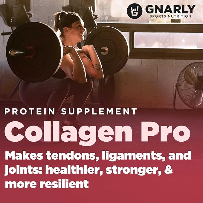 Gnarly Nutrition Collagen Peptides – Gnarly Collagen Pro with Vitamin C Zinc &amp Copper – NSF Sport Certified Protein Synthesis Vitamin Powder – Unflavored 16.05 oz (30 Servings)