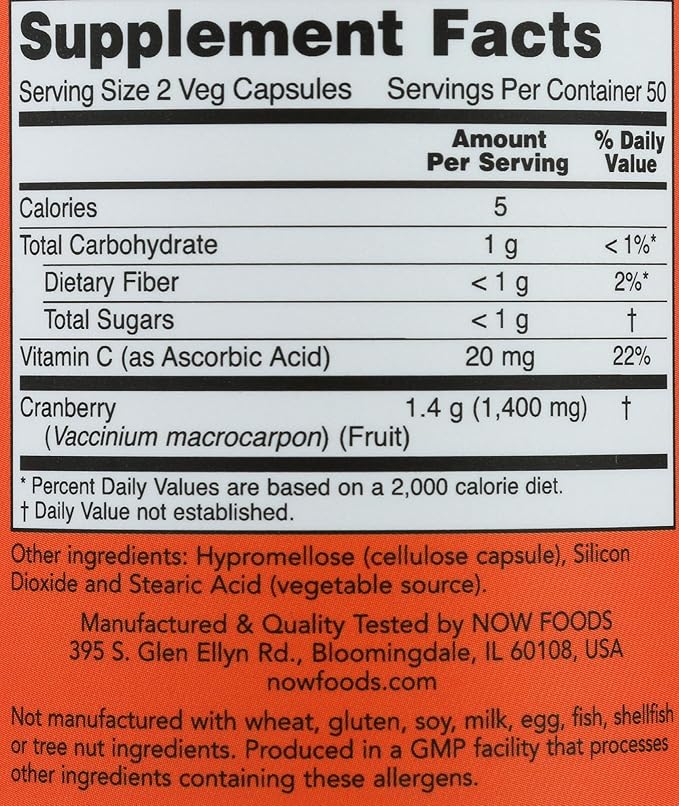 NOW Cranberry Concentrate 100 Count (Pack of 2)