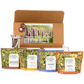 Sacred Blossom Farm Herbal Tea | Box of Flavor Set | 4 Top Selling Flavors | Farm Direct | Loose Leaf Tea | All Natural &amp Sustainably Grown in USA | Caffeine Free | 100+ Servings