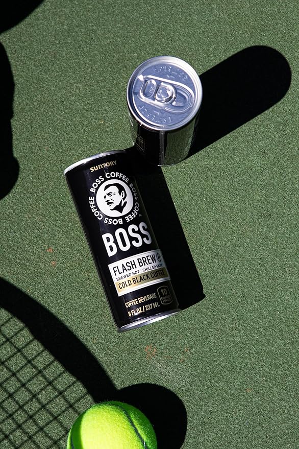 BOSS Coffee by Suntory - Japanese Flash Brew Original Black Coffee 8oz 12 Pack Imported from Japan Espresso Doubleshot Ready to Drink Keto Friendly Vegan No Sugar No Dairy