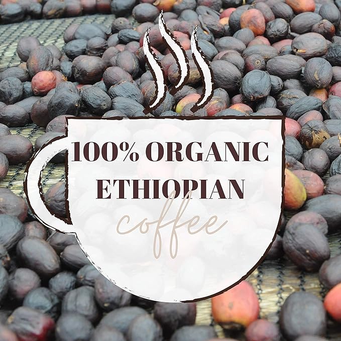 Ethiopian Guji Natural Green Coffee Beans – Unroasted Specialty Arabica | High-Altitude Grown | Fruit-Forward Bold &amp Juicy Flavors | Home Roasting for Espresso Pour-Over | 2lb/32 Ounces Bag